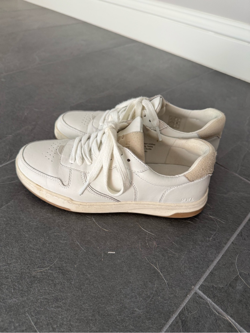 Madewell Off-White Leather Low-Top Sneakers